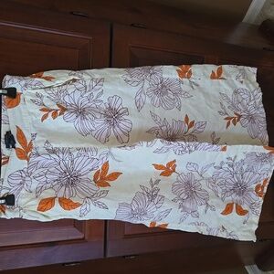 Rachel Linen Wide Leg Cropped Beach Pants